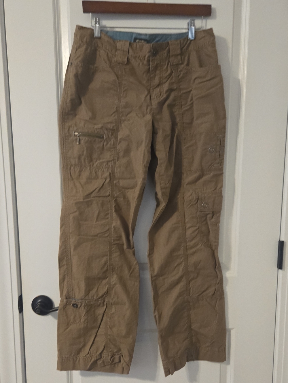 Eddie Bauer Women's Straight Leg Cargo Jeans - Brown